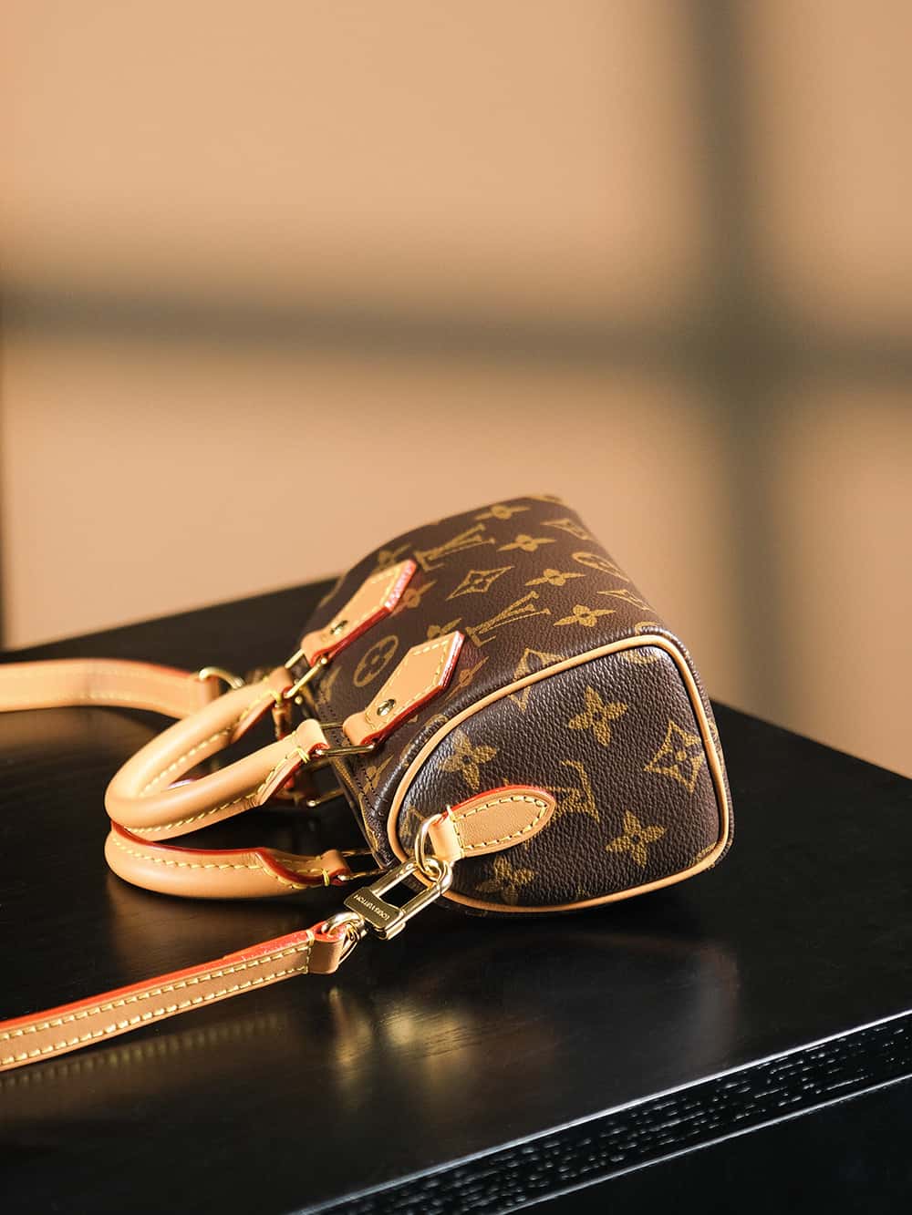 LV 𝐍𝐀𝐍𝐎 𝐒𝐏𝐄𝐄𝐃𝐘 𝐌𝐈𝐍𝐈芯片菱形跳动码枕头包系列 M81085-高仿包包