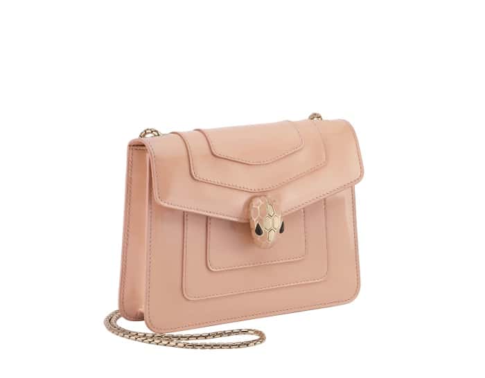 BVLGARI宝格丽 SERPENTI FOREVER EAST-WEST系列小号肩包 61879粉色20CM-高仿包包