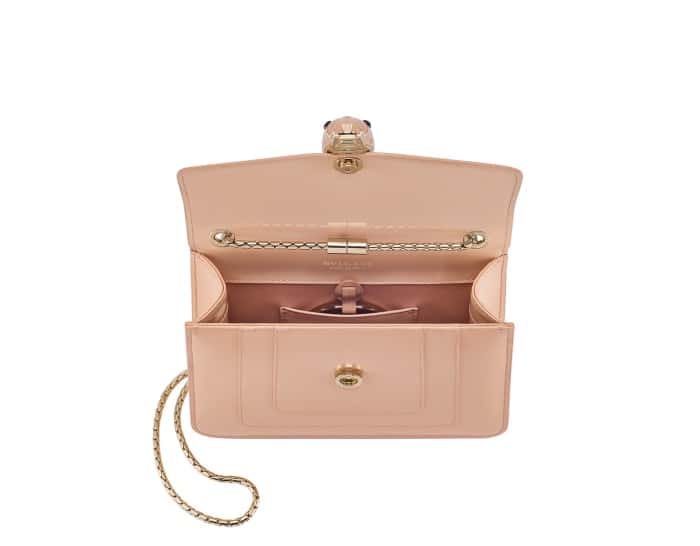 BVLGARI宝格丽 SERPENTI FOREVER EAST-WEST系列小号肩包 61879粉色20CM-高仿包包