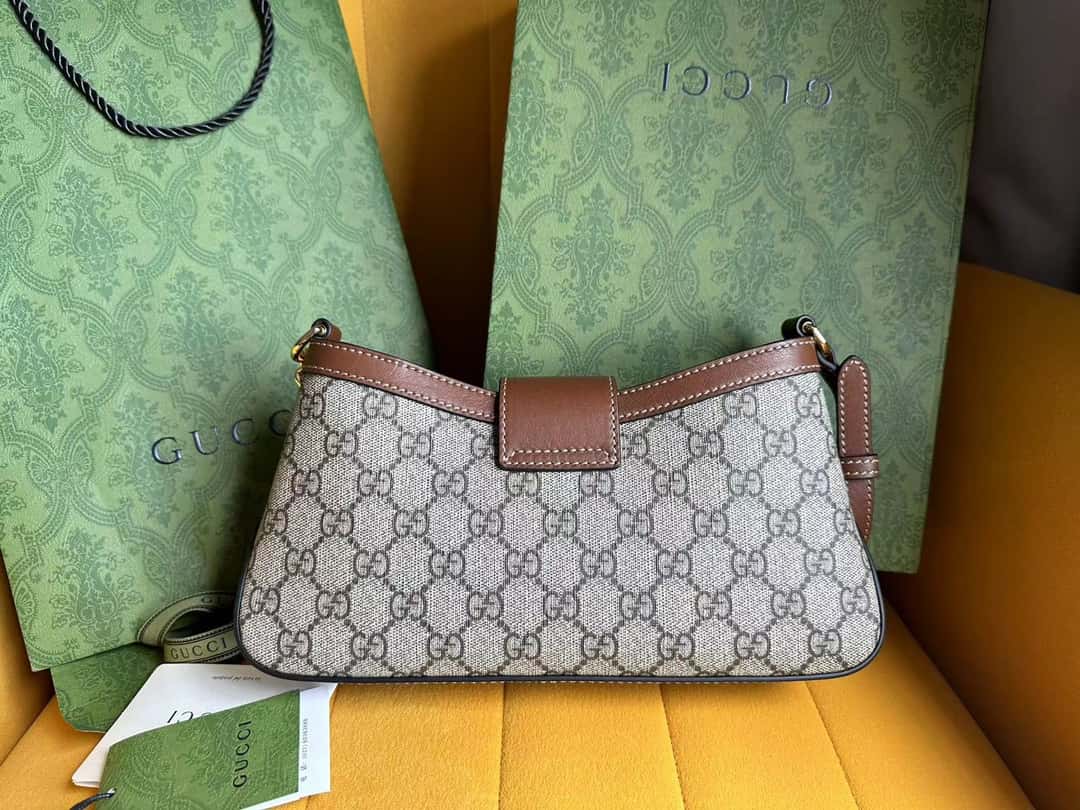 【原厂皮】米色和乌木色GG Supreme帆布811705-高仿包包