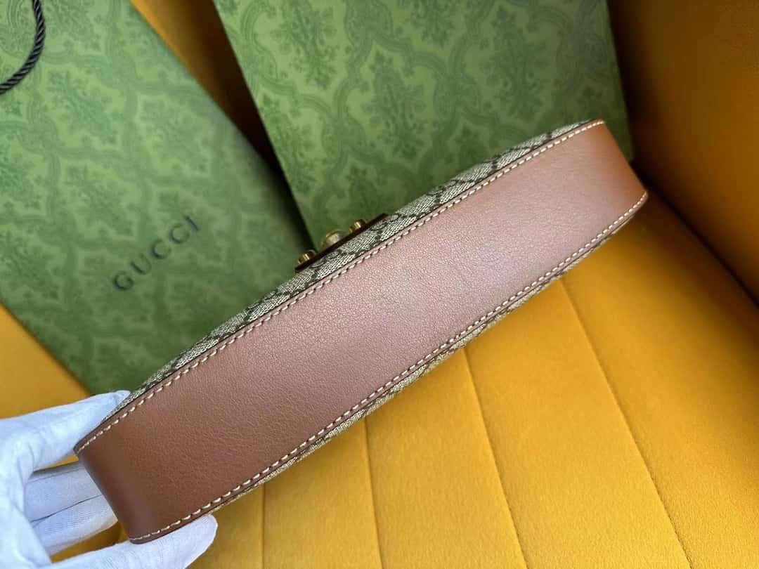 【原厂皮】米色和乌木色GG Supreme帆布811705-高仿包包