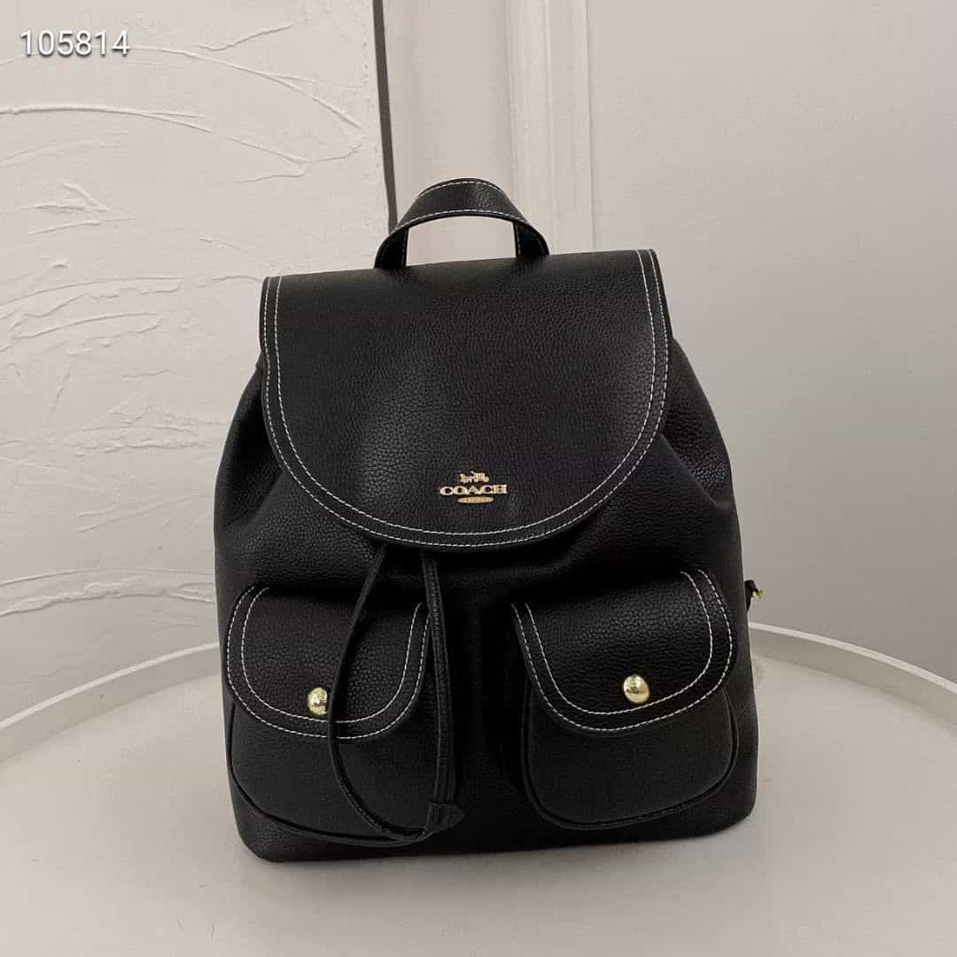 coa蔻 新款 Pennies Backpack女士双肩包抽绳背包c4611 6145 6146-高仿包包