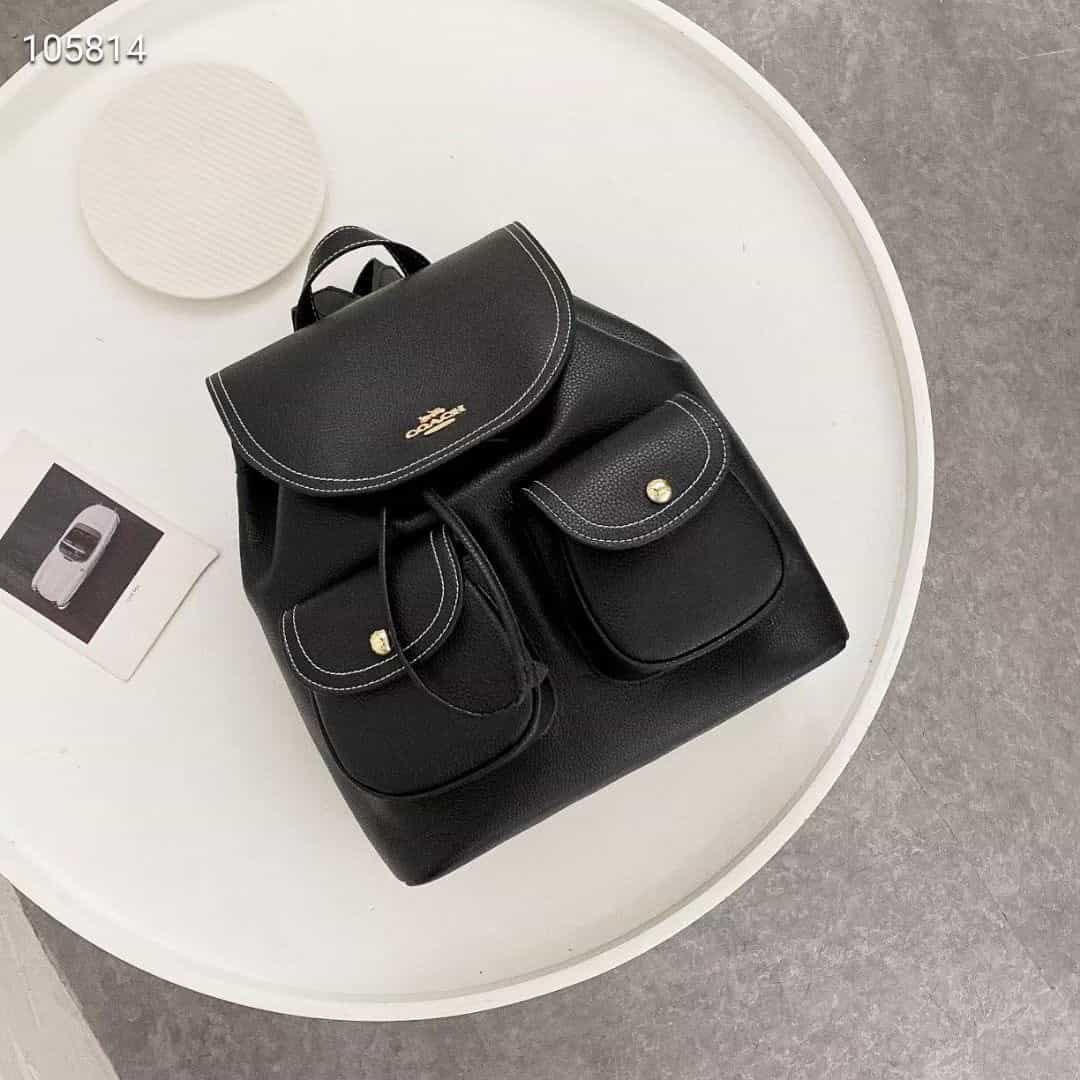 coa蔻 新款 Pennies Backpack女士双肩包抽绳背包c4611 6145 6146-高仿包包