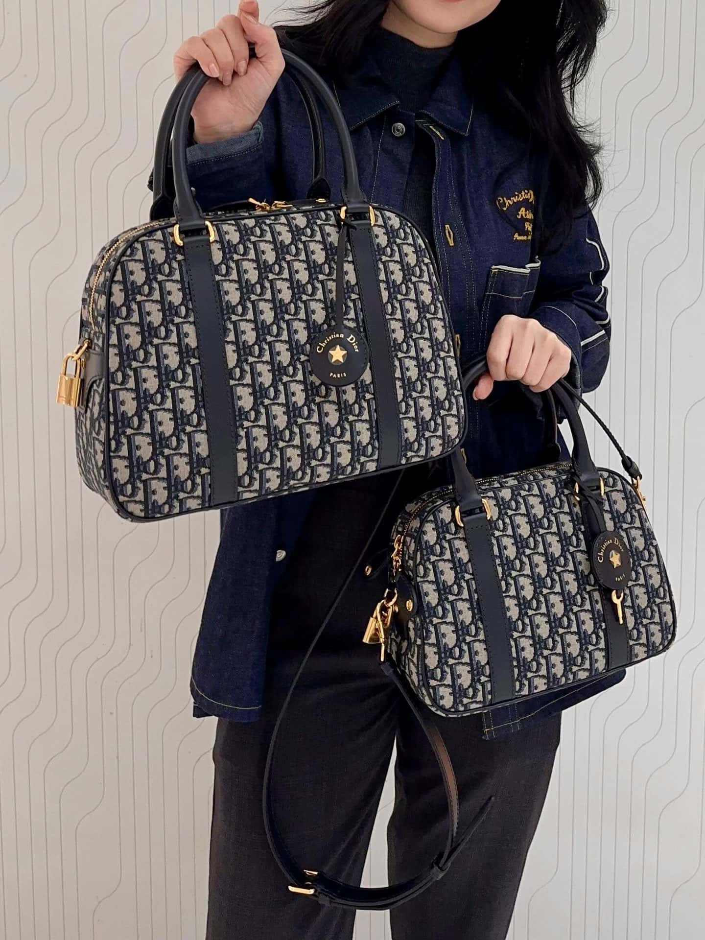 dior D-Vibe 保龄球包中号-高仿包包