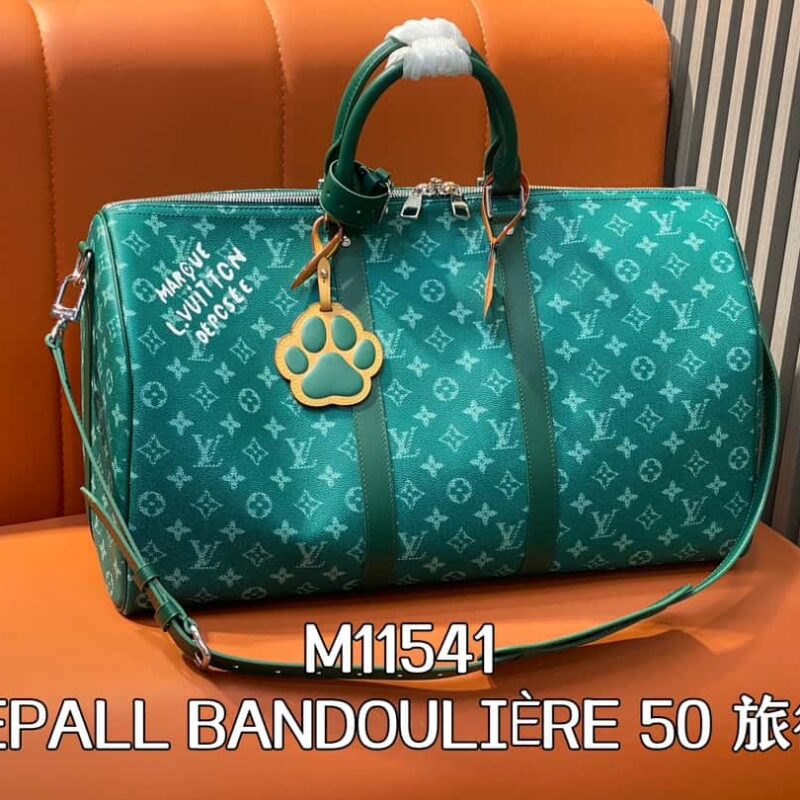 【原单精品】M11541绿色 旅行袋系列 当季新款 KEEPALL BANDOULIÈRE 50 旅行袋-高仿包包