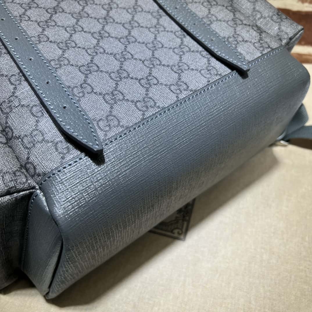 GUCCI古驰Ophidia系列中号GG背包 598140灰PVC/灰皮-高仿包包
