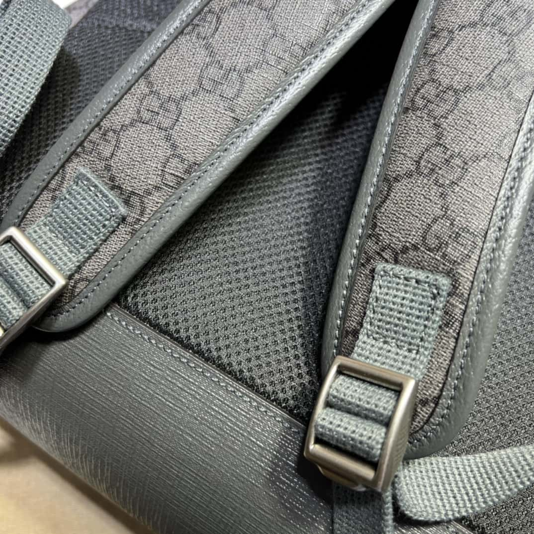 GUCCI古驰Ophidia系列中号GG背包 598140灰PVC/灰皮