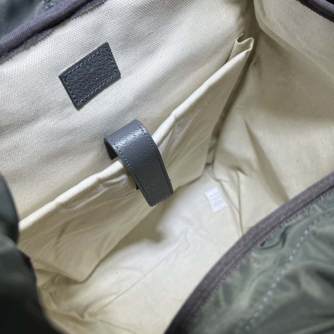 GUCCI古驰Ophidia系列中号GG背包 598140灰PVC/灰皮-高仿包包