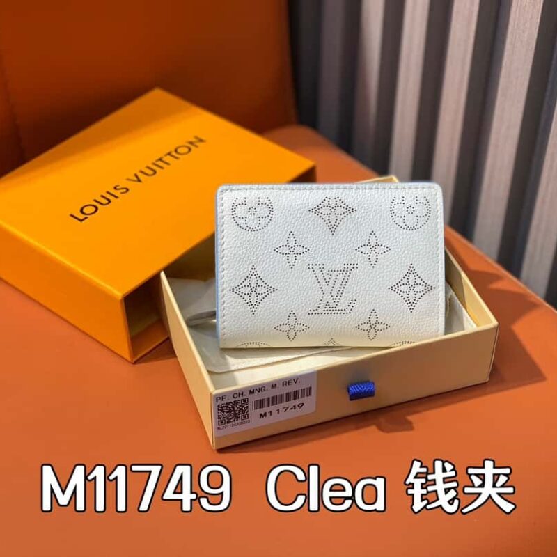 【原单精品】M11749白色镂空 全皮两折钱包系列 Clea 钱夹 M80817 11749白色（镂空）-高仿包包