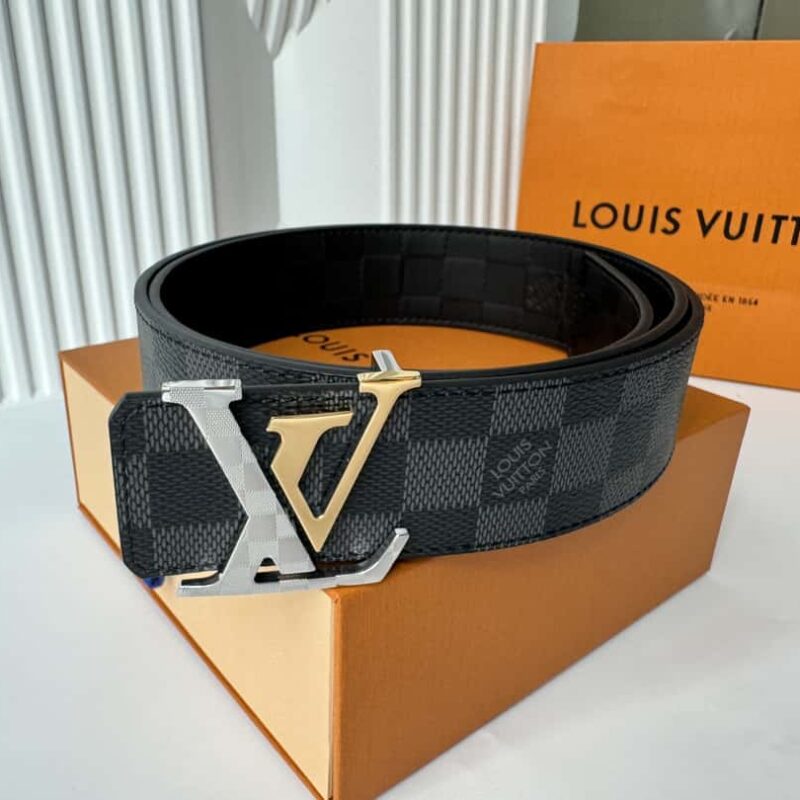 LV 字母logo金属扣双面可用腰带 4.0cm-高仿包包